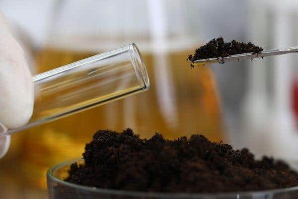 ASTM D6400 ASTM D6400 compostability testing showing biodegradable packaging breaking down in an industrial composting environment with laboratory analysis.