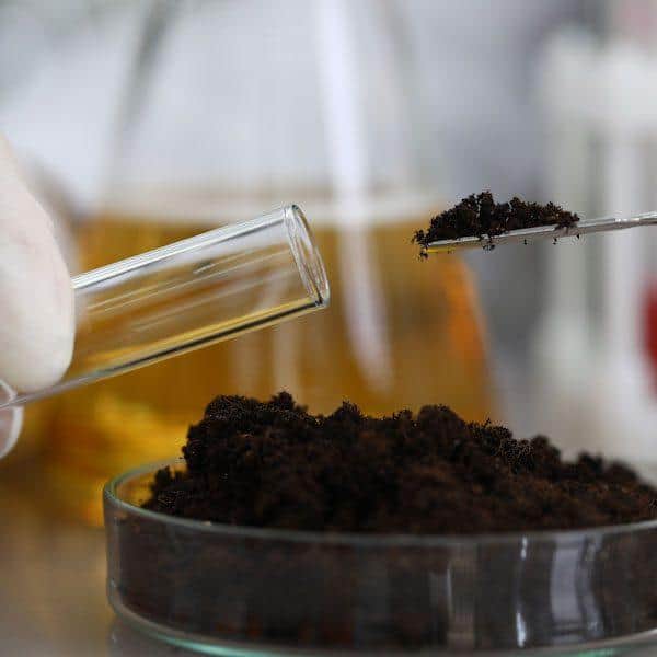 ASTM D6400 ASTM D6400 compostability testing showing biodegradable packaging breaking down in an industrial composting environment with laboratory analysis.